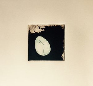 Attesa - carborundum e acquaforte (2015) di Silvia Braida